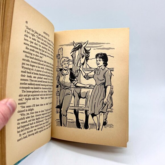 Vintage Disney Book Annette Mystery at Medicine Wheel 1964 Hardcover Horse - Picture 5 of 9